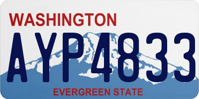 WA license plate AYP4833