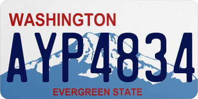 WA license plate AYP4834