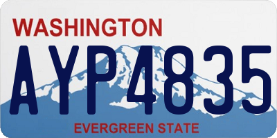 WA license plate AYP4835