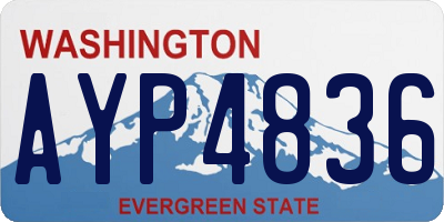 WA license plate AYP4836