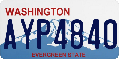 WA license plate AYP4840