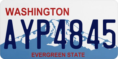 WA license plate AYP4845