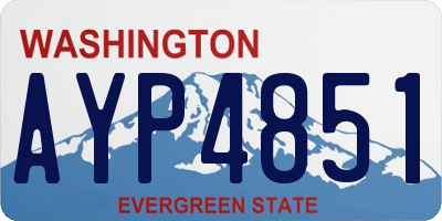 WA license plate AYP4851