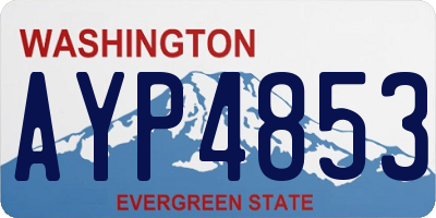 WA license plate AYP4853