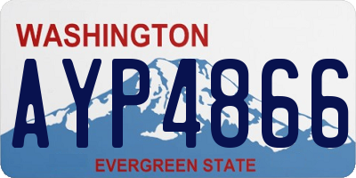 WA license plate AYP4866