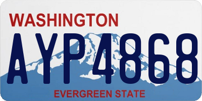 WA license plate AYP4868