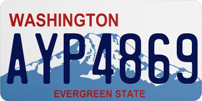 WA license plate AYP4869