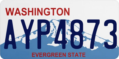 WA license plate AYP4873