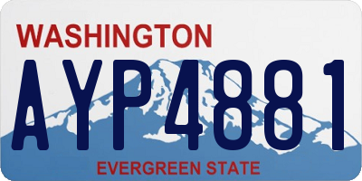 WA license plate AYP4881
