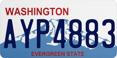 WA license plate AYP4883