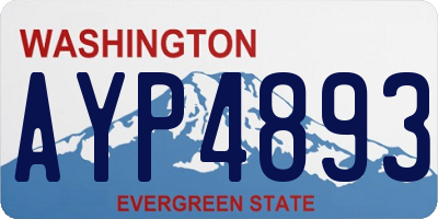 WA license plate AYP4893
