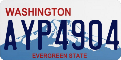 WA license plate AYP4904