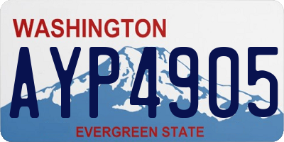 WA license plate AYP4905