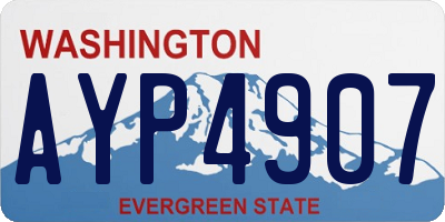 WA license plate AYP4907