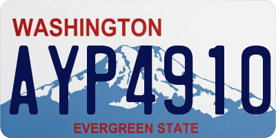 WA license plate AYP4910