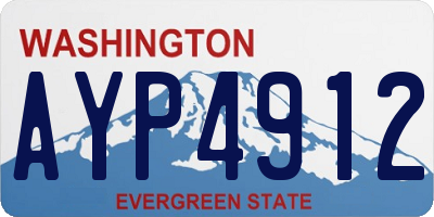 WA license plate AYP4912