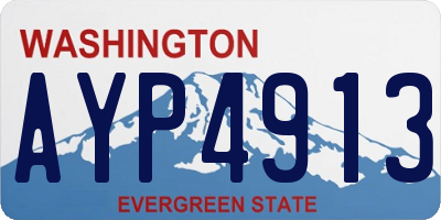 WA license plate AYP4913