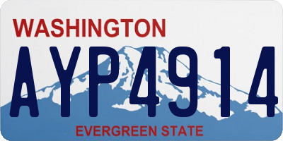 WA license plate AYP4914