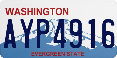 WA license plate AYP4916