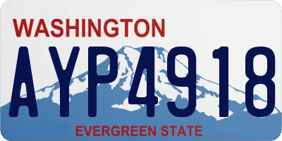 WA license plate AYP4918