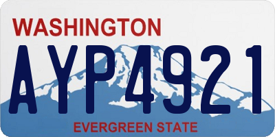 WA license plate AYP4921
