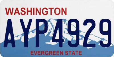 WA license plate AYP4929