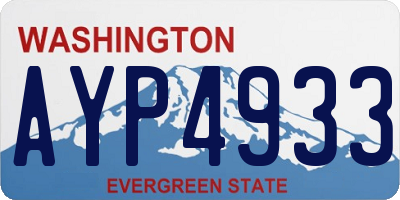 WA license plate AYP4933