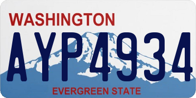WA license plate AYP4934