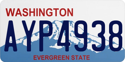 WA license plate AYP4938