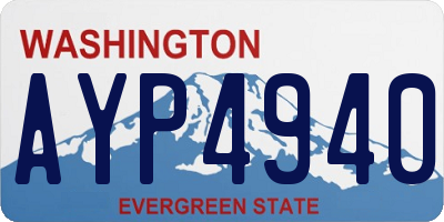 WA license plate AYP4940