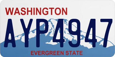 WA license plate AYP4947