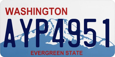 WA license plate AYP4951