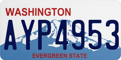 WA license plate AYP4953