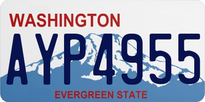 WA license plate AYP4955