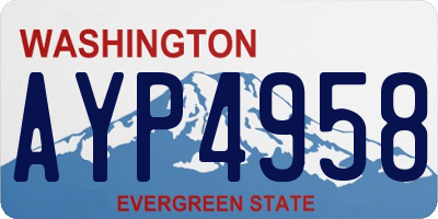 WA license plate AYP4958