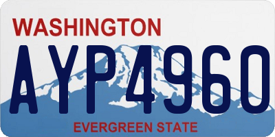 WA license plate AYP4960