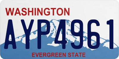 WA license plate AYP4961