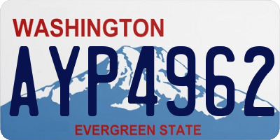 WA license plate AYP4962
