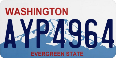 WA license plate AYP4964