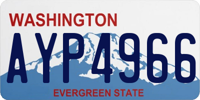 WA license plate AYP4966