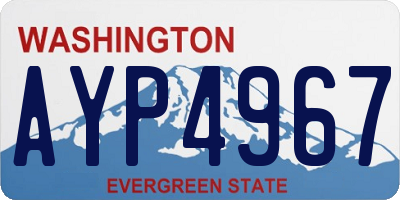WA license plate AYP4967
