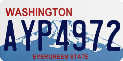 WA license plate AYP4972
