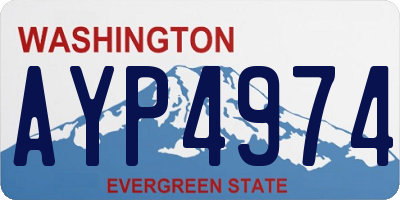 WA license plate AYP4974