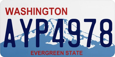 WA license plate AYP4978