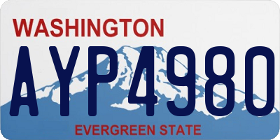 WA license plate AYP4980