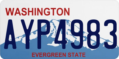 WA license plate AYP4983