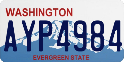WA license plate AYP4984