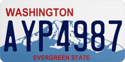 WA license plate AYP4987