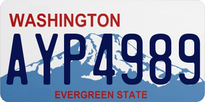 WA license plate AYP4989