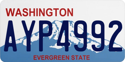 WA license plate AYP4992